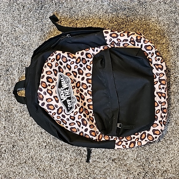 STUNNING RARE LEOPARD PRINT VANS REALM BACKPACK - Picture 2 of 10